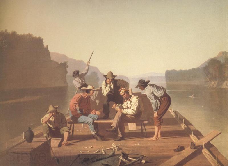 George Caleb Bingham Raftsmen Playing Cards Norge oil painting art